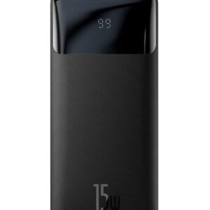 Väline aku Baseus  Bipow powerbank with display 10000mAh 15W black (Overseas Edition) + USB-A - Micro USB 0.25m cable Black