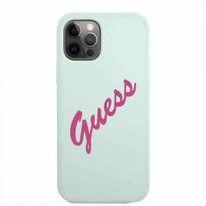 Nugarėlės dėklai Guess Apple iPhone 12 Pro Max 6.7'' Fuschia Cover Blue