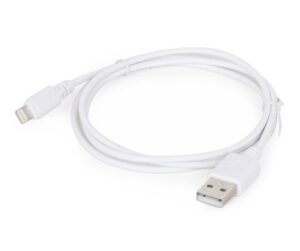 Kabelis Cablexpert  8-pin sync and charging cable, white, 1 m 