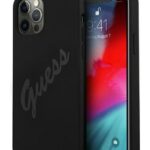 Back panel cover Guess Apple iPhone 12 Pro Max 6.7 hardcase Script Vintage Black