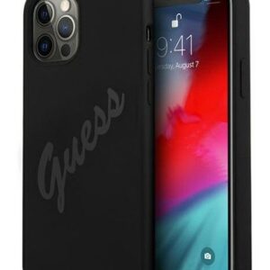 Aizmugurējais vāciņš Guess Apple iPhone 12 Pro Max 6.7 hardcase Script Vintage Black