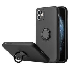 Aizmugurējais vāciņš iLike Apple IPHONE 14 PRO MAX SILICONE RING Black