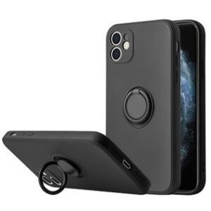 Aizmugurējais vāciņš iLike Apple IPHONE 14 PRO MAX SILICONE RING Black