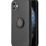 Nugarėlės dėklai iLike Apple iPhone 14 SILICONE RING Black