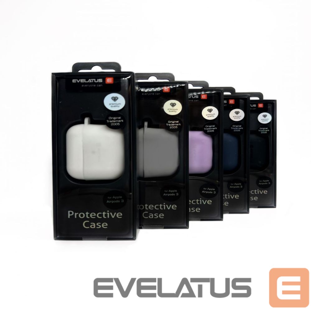 Headphone case Evelatus Apple AirPods 3 Silicone Case Purple