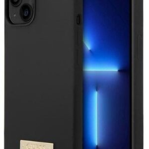 Tagakaaned Guess Apple iPhone 14 6.1 hard case Silicone Logo Plate MagSafe Black