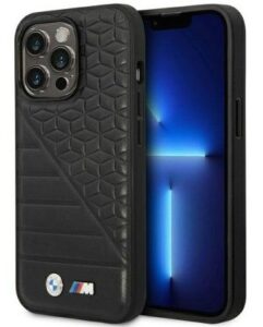 Aizmugurējais vāciņš BMW Apple iPhone 14 Pro 6.1 Bi Pattern Black