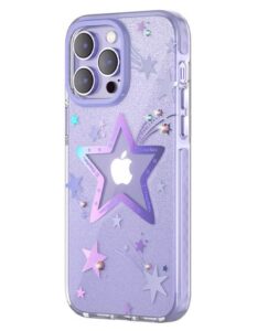 Aizmugurējais vāciņš Kingxbar Apple iPhone 14 Pro Max Heart Star Series case Purple