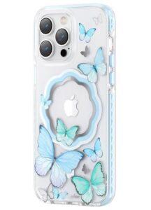 Aizmugurējais vāciņš Kingxbar Apple iPhone 14 Pro MagSafe Butterfly Series magnetic case Blue