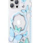 Aizmugurējais vāciņš Kingxbar Apple iPhone 14 Pro Max MagSafe Butterfly Series magnetic case Blue