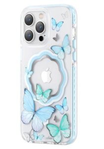 Aizmugurējais vāciņš Kingxbar Apple iPhone 14 Pro Max MagSafe Butterfly Series magnetic case Blue