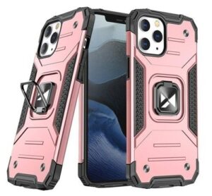 Nugarėlės dėklai Wozinsky Apple iPhone 13 rose Ring Armor Case Kickstand Tough Rugged Cover Pink