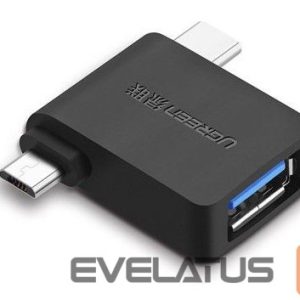 Converter Ugreen  2 in 1 Adapter Micro USB Male + USB Type C Male to USB 3.0 Female Black