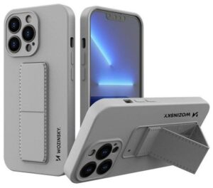 Aizmugurējais vāciņš Wozinsky Apple iPhone 13 Kickstand Case silicone case with stand Grey