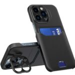 Tagakaaned iLike Apple iPhone 14 Pro Leather Stand Case cover card wallet with stand Black