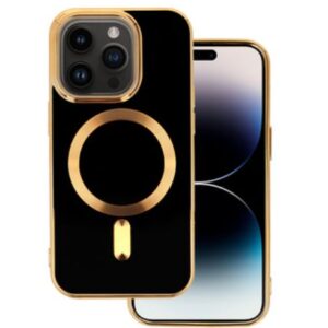 Back panel cover iLike Apple IPHONE 14 PRO MAX BEAUTY MAGSAFE CASE Black