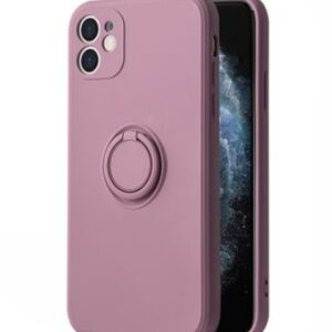 Aizmugurējais vāciņš iLike Apple IPHONE 14 PRO MAX SILICONE RING Purple