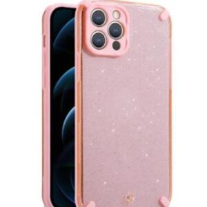 Aizmugurējais vāciņš iLike Apple IPHONE 12 PRO MAX ARMOR GLITTER CASE Pink