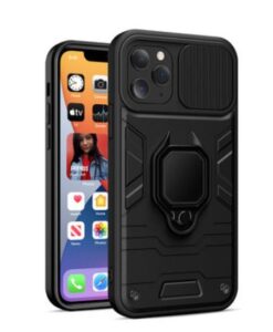 Aizmugurējais vāciņš iLike Apple IPHONE 14 PRO MAX RING LENS CASE Black