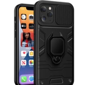 Aizmugurējais vāciņš iLike Apple IPHONE 14 PRO MAX RING LENS CASE Black