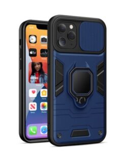 Nugarėlės dėklai iLike Apple IPHONE 14 PRO MAX RING LENS CASE Blue