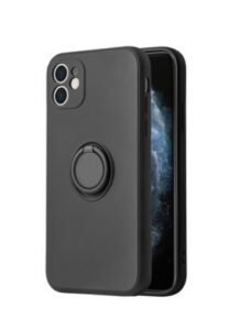 Aizmugurējais vāciņš iLike Apple IPHONE 12 PRO SILICONE RING Black