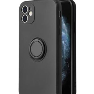 Aizmugurējais vāciņš iLike Apple IPHONE 12 PRO SILICONE RING Black