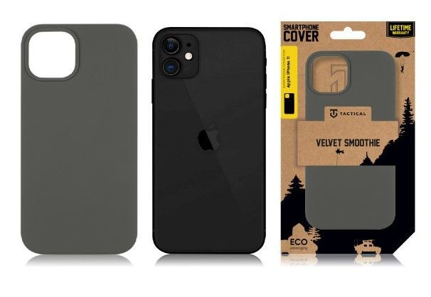 Tagakaaned Tactical Apple iPhone 11 Velvet Smoothie Cover Bazooka Grey
