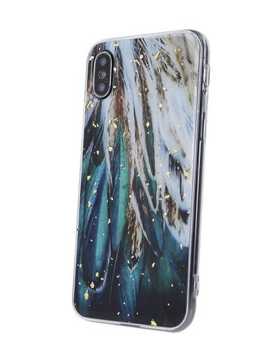 Nugarėlės dėklai iLike Samsung Gold Glam case for Samsung Galaxy A14 4G / A14 5G feathers