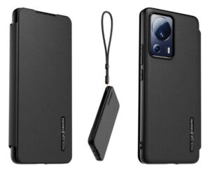 Aizmugurējais vāciņš Xiaomi - 13 Lite with Necklace Book Case Black