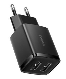 Adaptrid Baseus  Compact charger 2x USB 10.5W Black