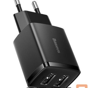 Adapter Baseus  Compact charger 2x USB 10.5W Black