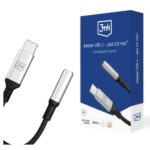 Converter 3MK  Adapter USB-C - Jack 3,5 mm Black