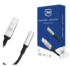 Converter 3MK  Adapter USB-C - Jack 3,5 mm Black