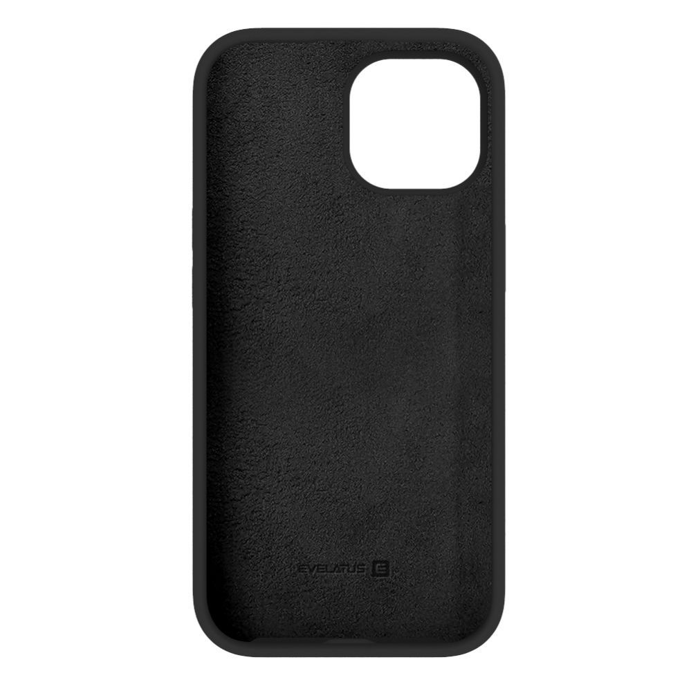 Aizmugurējais vāciņš Evelatus Apple iPhone 15 Premium Soft Touch Silicone Case Black