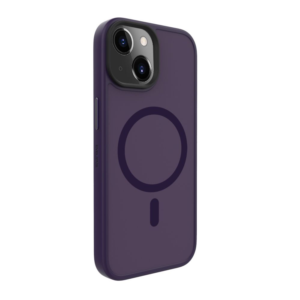 Tagakaaned Evelatus Apple iPhone 15 Hybird Case With Magsafe PC+TPU Deep Purple