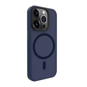 Back panel cover Evelatus Apple iPhone 15 Pro Hybird Case With Magsafe and Camera Protection PC+TPU Dark Blue
