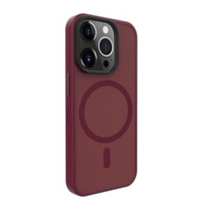 Aizmugurējais vāciņš Evelatus Apple iPhone 15 Pro Hybird Case With Magsafe PC+TPU Plum