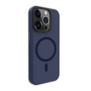 Back panel cover Evelatus Apple iPhone 15 Pro Max Hybird Case With Magsafe PC+TPU Dark Blue