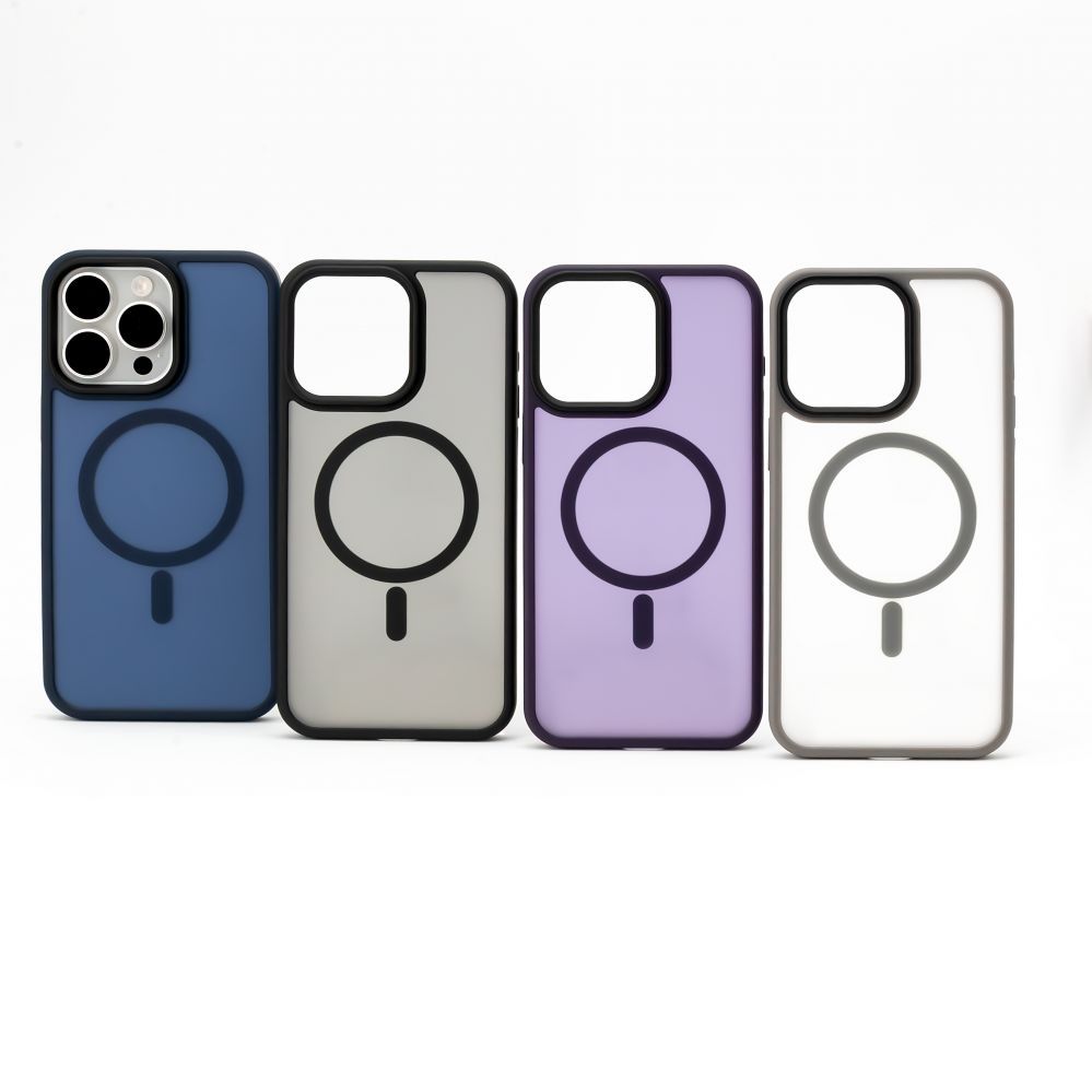 Back panel cover Evelatus Apple iPhone 15 Pro Max Hybird Case With Magsafe PC+TPU Silver