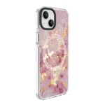 Back panel cover Evelatus Apple iPhone 15 PC+TPU With MagSafe Customized Print Marble Pink