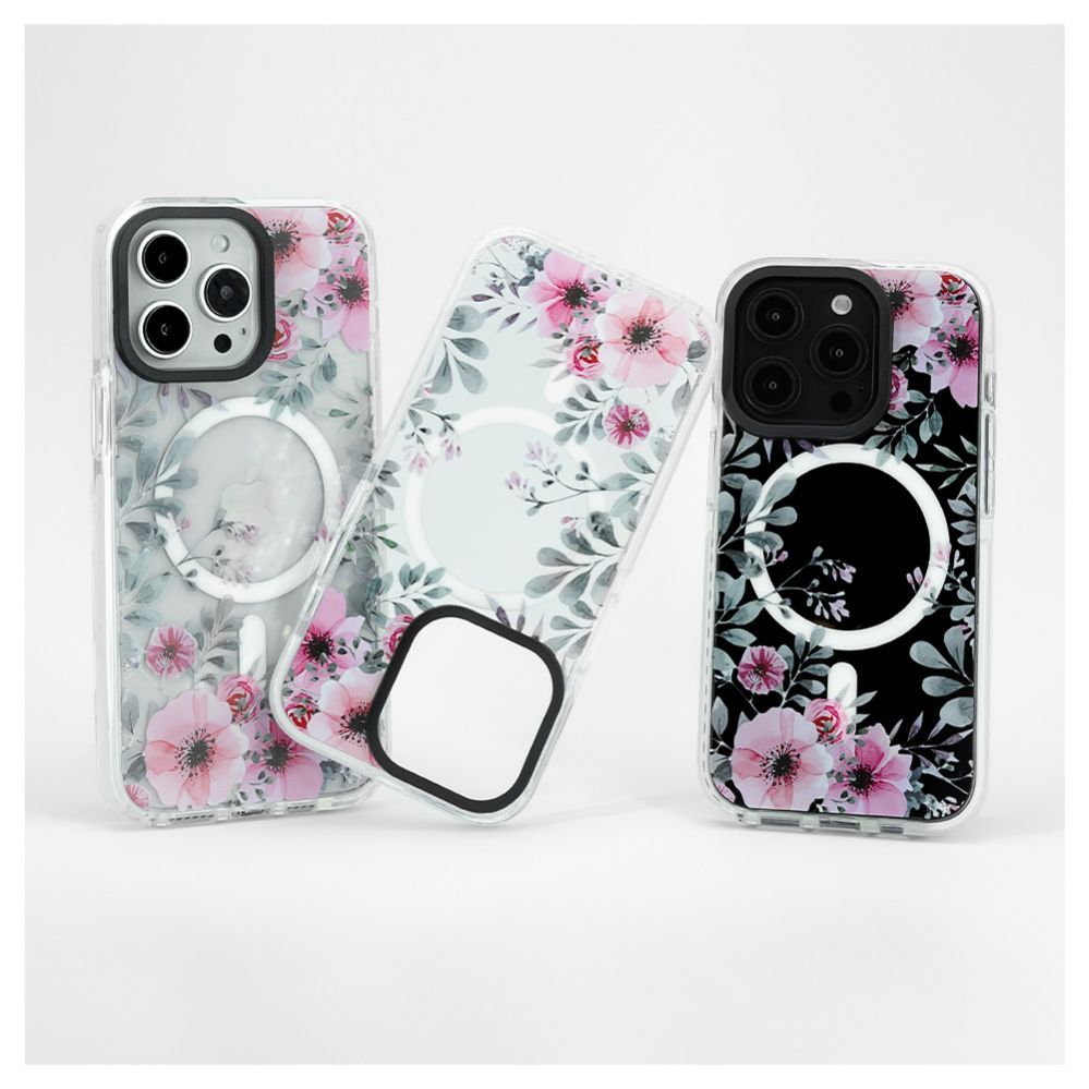 Aizmugurējais vāciņš Evelatus Apple iPhone 15 Pro PC+TPU With MagSafe Customized Print Transparent