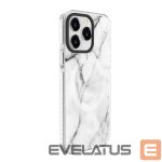 Aizmugurējais vāciņš Evelatus Apple iPhone 15 Pro PC+TPU With MagSafe Customized Print Marble White