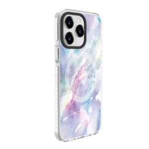 Aizmugurējais vāciņš Evelatus Apple iPhone 15 Pro PC+TPU With MagSafe Customized Print Marble Purple