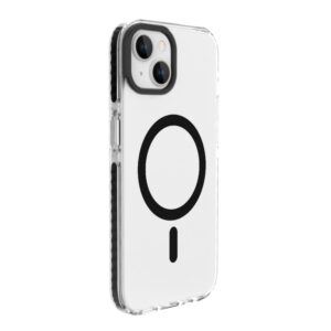 Aizmugurējais vāciņš Evelatus Apple iPhone 15 Plus Clear Case PC+TPU With MagSafe Transparent Black