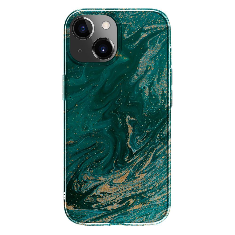 Tagakaaned Evelatus Apple iPhone 15 Plus PC Customized Print Design Marble Turquoise