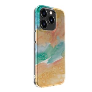 Back panel cover Evelatus Apple iPhone 15 Pro PC Customized Print Design Marble Gold