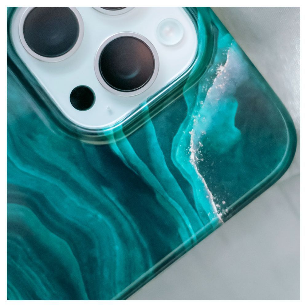 Aizmugurējais vāciņš Evelatus Apple iPhone 15 Pro Max PC Customized Print Design Marble Green