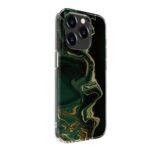Aizmugurējais vāciņš Evelatus Apple iPhone 15 Pro Max PC Customized Print Design Marble Dark Green