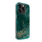 Nugarėlės dėklai Evelatus Apple iPhone 15 Pro Max PC Customized Print Design Marble Turquoise